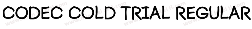 Codec Cold Trial Regular字体转换